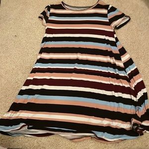 Womens striped loose dress